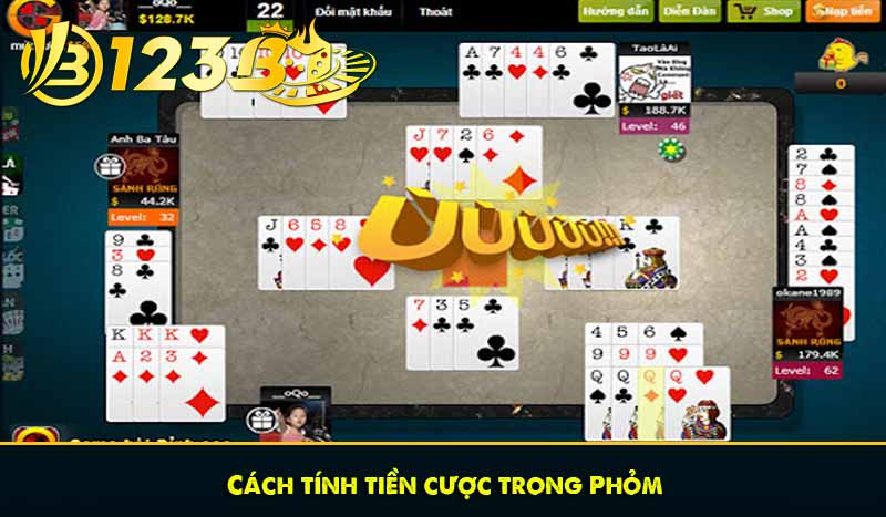 Cách tính tiền cược trong Phỏm